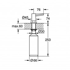 Дозатор для жидкого мыла Grohe Cosmopolitan 40535DC0 суперсталь