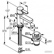 Смеситель для раковины Kludi Zenta 382509175