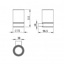 Стакан Langberger Cicle 2129011A с держателем хром/белый