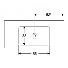 Раковина Geberit One 505.011.01.4 вбудована 105 см