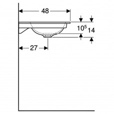Раковина Geberit One 505.011.01.4 вбудована 105 см