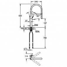 Смеситель для кухни Grohe Essence 30294AL0 графит темный матовый