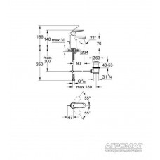 Змішувач для раковини Grohe Eurosmart 32825