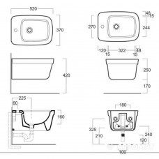 Биде подвесное Simas Evolution EVO 19/F 85