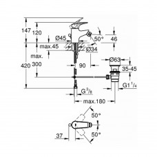 Смеситель для биде Grohe BauFlow 23754000 хром