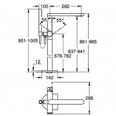 Смеситель для ванны Grohe Plus 23846003 напольный, хром