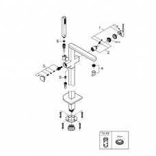 Смеситель для ванны Grohe Plus 23846003 напольный, хром