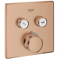 Змішувач прихованого монтажу для душу Grohe Grohtherm SmartControl 29124DL0 з термостатом, теплий захід сонця (рожеве золото)