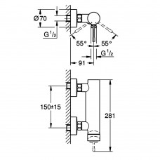 Смеситель для душа Grohe Essence 25252KF1 фантомный черный