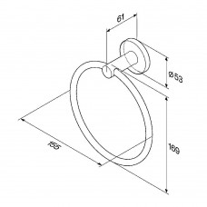 Держатель для полотенец AM.PM X-Joy A85A34400 кольцо, хром