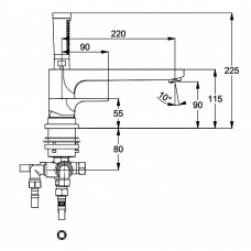 Смеситель для ванны Kludi Zenta SL 484480565 хром