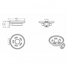 Мыльница Langberger Basic 2123015C с держателем