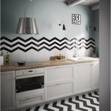 Плитка Equipe Ceramicas Chevron Wall 23351 Chevron Wall White Matt Left 18,6x5,2 см