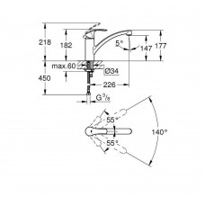 Змішувач для кухні Grohe Eurosmart 33281002