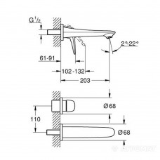 Змішувач для раковини Grohe Eurostyle 29097ls3