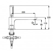 Смеситель для ванны Kludi Zenta SL 484240565 хром