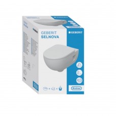 Унитаз подвесной Geberit Selnova 501.750.00.1 безободковый (Rimfree) с крышкой Soft close