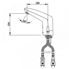 Змішувач для раковини Presto Volta 55160 6V 3l/min