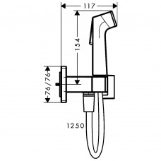 Гігієнічний душ Hansgrohe Bidette E 29233140 бронза матовий