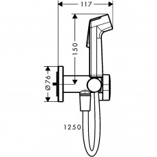 Гігієнічний душ Hansgrohe Bidette S 29232140 бронза матовий