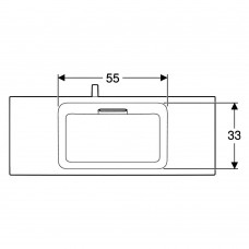 Раковина Geberit One 500.396.01.2 вбудована 105 см