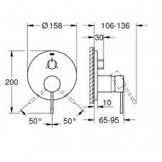 Смеситель скрытого монтажа для ванны/душа Grohe Essence 24092DL1 на 3 выхода, теплый закат (розовое золото)