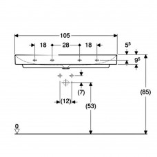 Раковина Geberit One 505.021.01.4 105 см