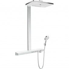 Душевая система Hansgrohe Rainmaker Select Showerpipe 460 3jet EcoSmart 27029400 с термостатом белый хром