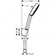 Душевой набор Hansgrohe Pulsify 105 1jet 24301700 белый матовый