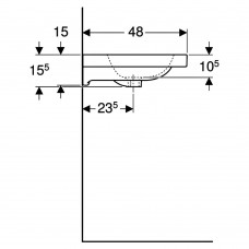 Раковина Geberit iCon Light 501.839.00.7 з полицею 75 см