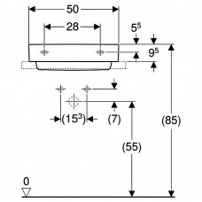 Раковина Geberit One 505.023.00.1 накладна 50 см