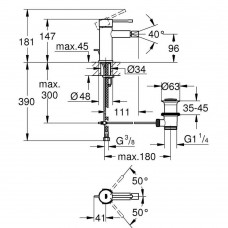 Змішувач для біде Grohe Essence New 24178GL1 золото