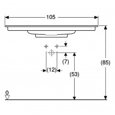 Раковина Geberit One 505.014.00.1 вбудована 105 см