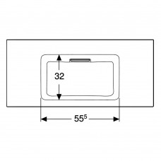 Раковина Geberit One 505.014.00.1 вбудована 105 см