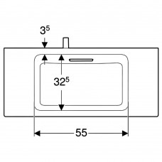 Раковина Geberit One 500.390.01.3 90 см