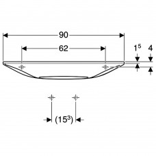 Раковина Geberit One 500.390.01.3 90 см