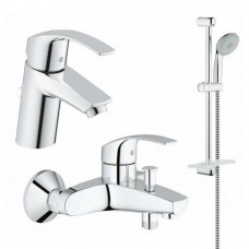 Набор смесителей Grohe Eurosmart 12323800 смеситель для раковины + смеситель для ванны + душевой комплект