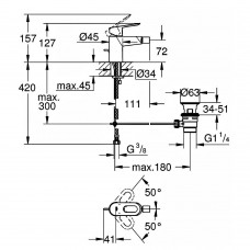 Смеситель для биде Grohe BauLoop 23338000 хром