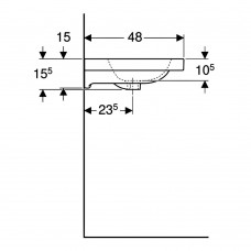 Раковина Geberit iCon Light 501.839.00.3 75 см