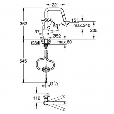 Смеситель для кухни Grohe Eurosmart 306192430 черный матовый