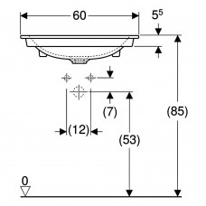 Раковина Geberit One 505.011.01.1 встроенная 60 см