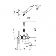 Змішувач для ванни Devit Charlestone CN60012119B