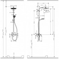Душова система Hansgrohe Crometta 1jet Showerpipe 27269000