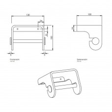 Держатель для бумаги Decor Walther STONE TPH4 0974565 черный матовый / нержавеющая сталь