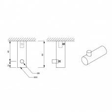 Крючок Decor Walther BAR HAK1 0856760 одинарный, черный матовый