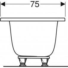 Ванна акриловая Geberit Tawa Slim Duo 554.123.01.1 170х75 см с ножками