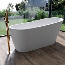 Ванна акрилова Cersanit Zen 167х72 см, із сифоном та хромованим донним клапаном click-clack, білий глянець