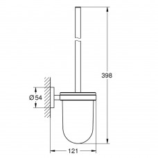 Щетка для унитаза Grohe Essentials 40374AL1 графит