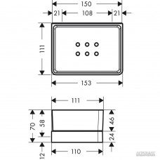 Полка стеклянная Axor Universal 42802000