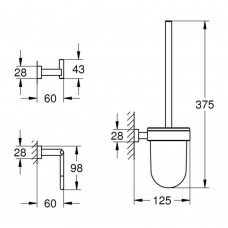 Набір аксесуарів Grohe  Essentials Cube Acc.Set City 3 в 1 40757001 хром